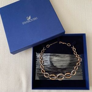 Swarovski Rose gold chain necklace -new